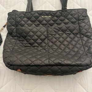 MZ Wallace Black Quilted Tote Bag